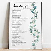 Load image into Gallery viewer, Desiderata print Poem By Max Ehrmann
