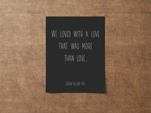 Load image into Gallery viewer, Edgar Allan Poe Quote Print: Gothic Romantic Poetry Wall Art