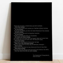 Load image into Gallery viewer, Do it anyway, Kent M. Keith: The Paradoxical Commandments