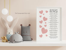 Load image into Gallery viewer, Children Learn What They Live Poem Print - New Parent Gift