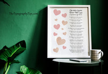 Load image into Gallery viewer, Children Learn What They Live Poem Print - New Parent Gift