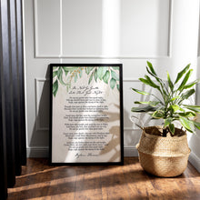 Load image into Gallery viewer, Do not go gentle into that good night... Dylan Thomas Poem Print