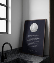 Load image into Gallery viewer, Anthony Bourdain Quote Print: "To sit alone or with a few friends..." Full Moon, Mindfulness Decor