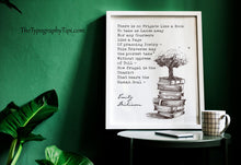 Load image into Gallery viewer, Emily Dickinson Poem Print There is no Frigate like a Book - Framed & Unframed Options
