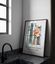 Load image into Gallery viewer, Ruth Bader Ginsburg Wall Art Never underestimate the power of a girl with a book - RBG Print - Framed & Unframed Options