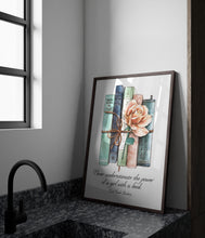Load image into Gallery viewer, RBG Quote Print: Never underestimate the power of a girl with a book