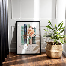 Load image into Gallery viewer, RBG Quote Print: Never underestimate the power of a girl with a book