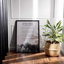 Load image into Gallery viewer, Robert Frost Poem Print: Stopping by Woods on a Snowy Evening