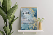 Load image into Gallery viewer, Kintsugi Meaning print Kintsukuroi Definition Poster - Framed & Unframed Options