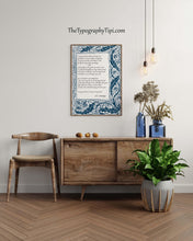 Load image into Gallery viewer, I carry your heart (I carry it in my heart) E.E. Cummings Poem - Anniversary Gift, Poem About Love - Physical Art Print Without Frame