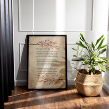 Load image into Gallery viewer, When You Are Old by William Butler Yeats WB Yeats Poetry Wall Art