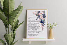Load image into Gallery viewer, Rumi Quote Art Print: The Guest House Poem, Floral Decor