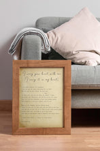 Load image into Gallery viewer, E.E. Cummings Poem Print: "I Carry Your Heart" Engagement Presents