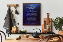 Load image into Gallery viewer, Two Headed Calf by Laura Gilpin Illustrated Poem Print There are twice as many stars as usual - Framed & Unframed Options