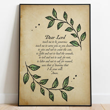 Load image into Gallery viewer, Generosity Prayer Print St. Ignatius Prayer Poster Print - Unframed Prayer Print - Catholic Prayer - Christian wall art