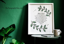 Load image into Gallery viewer, Generosity Prayer Print St. Ignatius Prayer Poster Print - Unframed Prayer Print - Catholic Prayer - Christian wall art