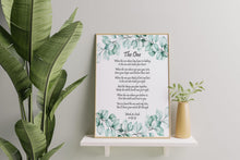 Load image into Gallery viewer, The One Personalized Wedding Poem Print – One Year Anniversary