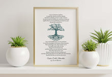 Load image into Gallery viewer, Wedding Reading "One Tree Not Two" Captain Corelli Mandolin, Love is a temporary madness wedding poem wall art - Framed And Unframed Options