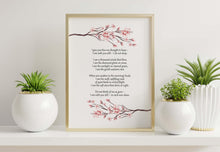 Load image into Gallery viewer, Memorial Poem Print: "I Give You This One Thought to Keep"