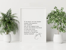 Load image into Gallery viewer, Hunter S Thompson "Who is the happier man..." Bookshelf Decor