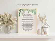 Load image into Gallery viewer, Do not go gentle into that good night... Dylan Thomas Poem Print