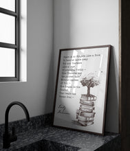 Load image into Gallery viewer, Emily Dickinson Poem Print There is no Frigate like a Book - Framed & Unframed Options