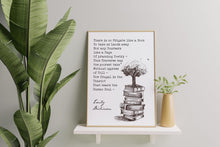 Load image into Gallery viewer, Emily Dickinson Poem Print There is no Frigate like a Book - Framed & Unframed Options