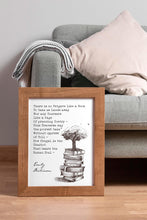 Load image into Gallery viewer, Emily Dickinson Poem Print There is no Frigate like a Book - Framed & Unframed Options