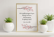 Load image into Gallery viewer, Rilke Poem Art Print: "Let everything happen to you..." - Framed & Unframed
