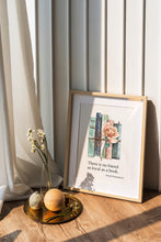 Load image into Gallery viewer, Hemingway Quote "There is no friend as loyal as a book" - Book Shelf Decor Ernest Hemingway Quote Framed & Unframed Options