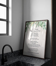 Load image into Gallery viewer, E.E. Cummings Poem Art Print: Watercolor Leaves, Home Decor