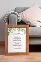 Load image into Gallery viewer, E.E. Cummings Poem Art Print: Watercolor Leaves, Home Decor