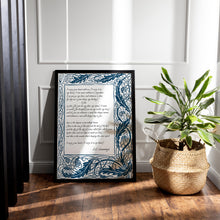 Load image into Gallery viewer, I carry your heart (I carry it in my heart) E.E. Cummings Poem - Anniversary Gift, Poem About Love - Framed And Unframed Options