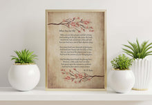 Load image into Gallery viewer, When You Are Old by William Butler Yeats WB Yeats Poetry Wall Art