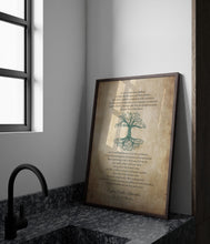 Load image into Gallery viewer, Wedding Reading "One Tree Not Two" Captain Corelli Mandolin, Love is a temporary madness wedding poem wall art - Framed And Unframed Options