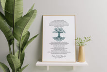 Load image into Gallery viewer, One Tree Not Two Captain Corelli's Mandolin: Wedding Poem Art Print