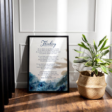 Load image into Gallery viewer, Thinking Poem Print by Walter D. Wintle Inspirational Poetry Poster Print
