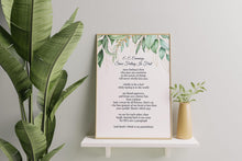 Load image into Gallery viewer, E.E. Cummings Poem Art Print: Watercolor Leaves, Home Decor