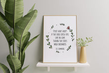 Load image into Gallery viewer, EE Cummings Quote Print: Trust Your Heart, Bookish Gifts