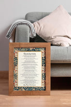 Load image into Gallery viewer, Desiderata Poem Print, William Morris Art, Max Ehrmann Poetry Wall Art