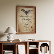 Load image into Gallery viewer, Dracula Quote Print: Bram Stoker Literary Art, Vintage Style