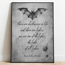 Load image into Gallery viewer, Dracula Quote Print: Bram Stoker Literary Art, Vintage Style