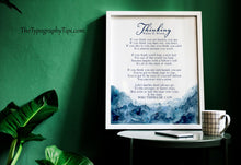 Load image into Gallery viewer, Thinking Poem Print by Walter D. Wintle