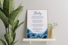 Load image into Gallery viewer, Thinking Poem Print by Walter D. Wintle