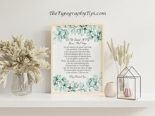 Load image into Gallery viewer, Do Not Stand At My Grave And Weep Memorial Poem By Mary Elizabeth Frye Funeral, Grief and Bereavement Poem