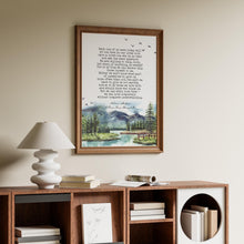 Load image into Gallery viewer, A River Runs Through It Norman Maclean Poster Quote Print Watercolor Mountain River Poster