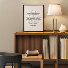Load image into Gallery viewer, Travel Quote Print Mark Twain "Travel is fatal to prejudice, bigotry, and narrow-mindedness..."