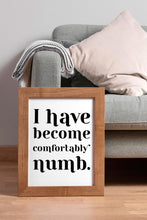 Load image into Gallery viewer, Pink Floyd Comfortably Numb Wall Art - Lyrics Print