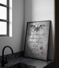 Load image into Gallery viewer, Dracula Quote Print: Bram Stoker Literary Art, Vintage Style