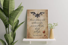 Load image into Gallery viewer, Dracula Quote Print: Bram Stoker Literary Art, Vintage Style